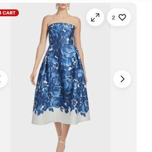 Sachin & Babi Shay Floral Stretch Cocktail Midi Dress